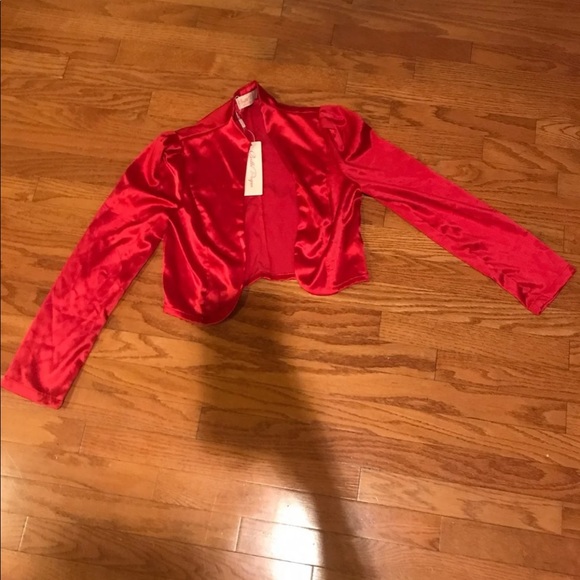 Belle Poque foreign red silk long sleeve jacket - Picture 4 of 6